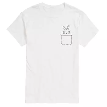 Футболка с карманом Big & Tall Bunny Licensed Character, белый