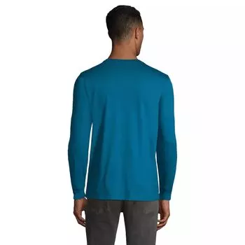 Футболка с карманом Big & Tall Super-T Lands' End, черный