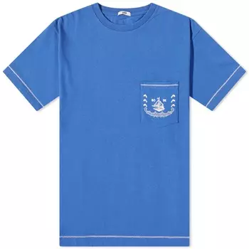 Футболка с карманом Bode Sailboat, синий