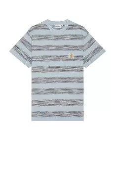 Футболка с карманом Dodson Carhartt Wip, цвет Dodson Stripe Horizontal & Misty Sky