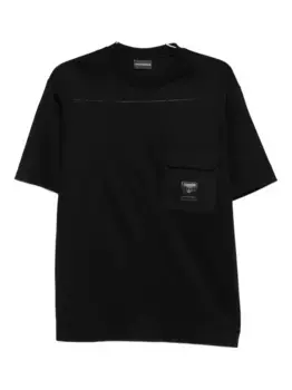 Футболка с карманом EMPORIO ARMANI, черный