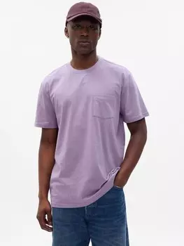 Футболка с карманом Gap, фиолетовый