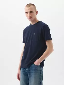 Футболка с карманом Gap, синий
