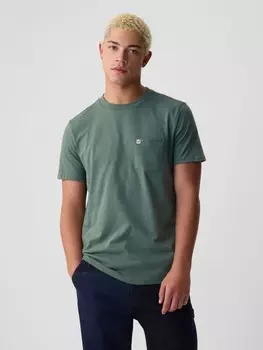 Футболка с карманом Gap, зеленый