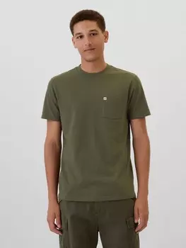 Футболка с карманом Gap, зеленый