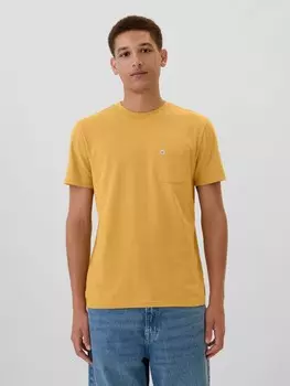 Футболка с карманом Gap, желтый