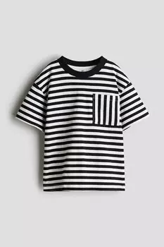 Футболка с карманом H&M, черный