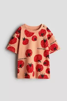 Футболка с карманом H&M, оранжевый