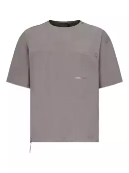 Футболка с карманом на молнии Herno, серый