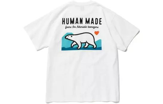 Футболка с карманом Polar Bear HUMAN MADE, белый