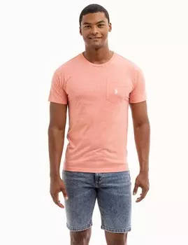 Футболка с карманом U.S. Polo Assn., оранжевый