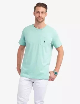 Футболка с карманом U.S. Polo Assn., нефритовый