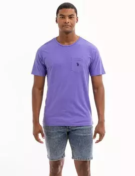 Футболка с карманом U.S. Polo Assn., лавандовый