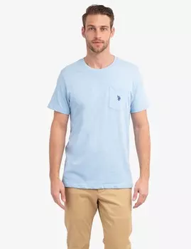 Футболка с карманом U.S. Polo Assn., светло-синий