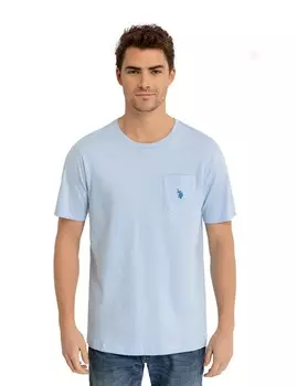 Футболка с карманом U.S. Polo Assn., голубой