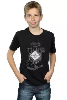 Футболка с картой мародера Harry Potter, черный