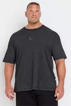 Футболка с кислотной стиркой Ironrhino Badrhino Big & Tall, черный