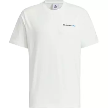 Футболка с китайским принтом V-Day, унисекс, белая Adidas Originals, белый