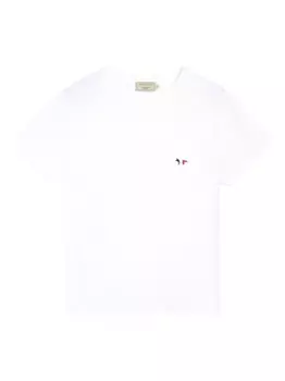 Футболка с классическим карманом и нашивкой в виде лисы Maison Kitsun, белый
