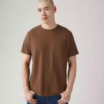 Футболка с классическим карманом Levi's, цвет Rain Drum - Brown