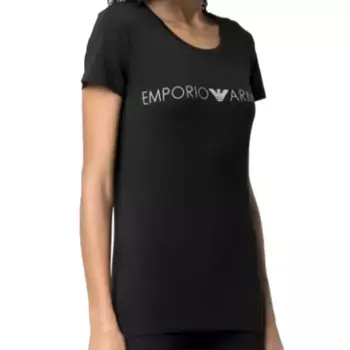 Футболка с классическим логотипом Emporio Armani, черный