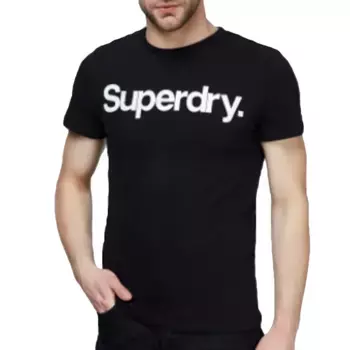 Футболка с классическим логотипом Superdry, черный