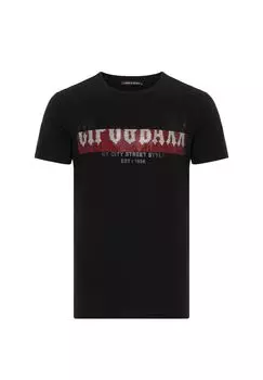 Футболка с классным принтом на груди CIPO & BAXX, черный