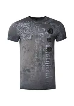 Футболка с классным принтом по всей поверхности RUSTY NEAL, антрацит