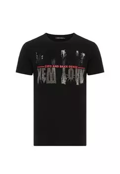 Футболка с классным внешним видом CIPO & BAXX, черный