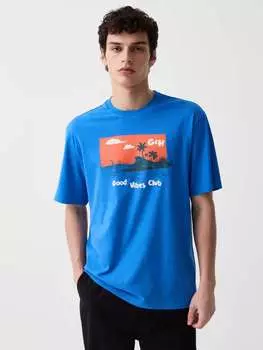 Футболка с клубным принтом Good Vibes Grand & Hills, цвет blu bluette