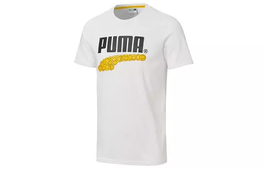Футболка с клубным принтом унисекс, белая Puma, белый