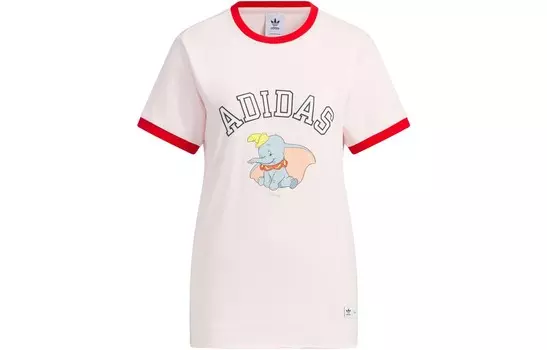 Футболка с ко-брендовой серией Disney X Disney, женская, розовая Adidas Originals