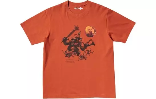 Футболка с кобрендингом The Legend Of Zelda, унисекс, оранжевая Uniqlo, оранжевый