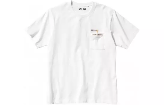 Футболка с кобрендинговой моделью Naruto, унисекс, белая Uniqlo, белый