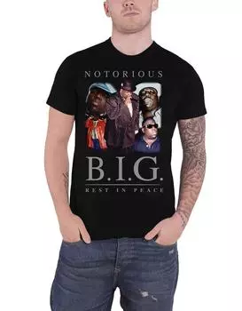 Футболка с коллажем Biggie Smalls, черный