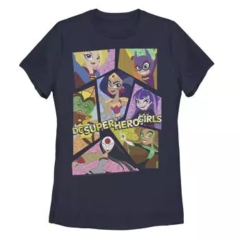 Футболка с коллажем для девочек DC Comics Super Hero Girls Group Licensed Character