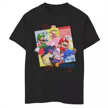 Футболка с коллажем и графическим рисунком Nintendo Super Mario для мальчиков 8–20 лет Licensed Character