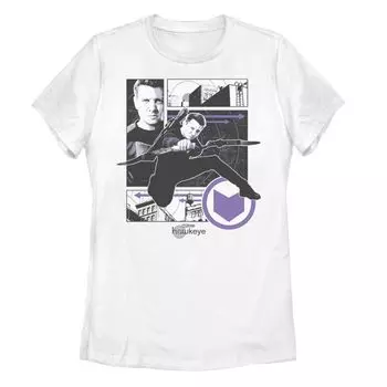 Футболка с коллажем и вставкой для подростков Marvel Hawkeye Portrait Marvel