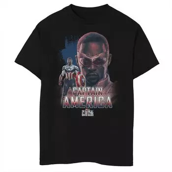 Футболка с коллажем «Капитан Америка» для мальчиков 8–20 лет «Marvel: Сокол и Зимний солдат», версия 2 Marvel
