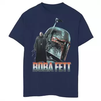 Футболка с коллажем R14 для мальчиков 8–20 лет «Звездные войны: Мандалорец Боба Фетт» Star Wars
