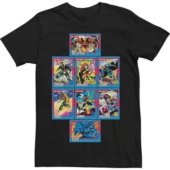 Футболка с коллекционными карточками Marvel Big & Tall «Люди Икс» Licensed Character, черный