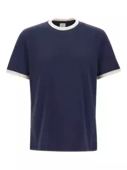 Футболка с контрастной отделкой Eleventy, синий