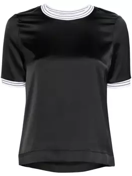 Футболка с контрастной отделкой Herno, черный