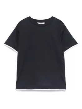 Футболка с контрастной отделкой Paolo Pecora Kids, синий