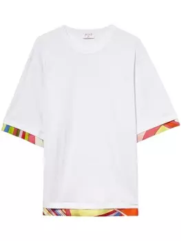 Футболка с контрастной отделкой PUCCI, белый