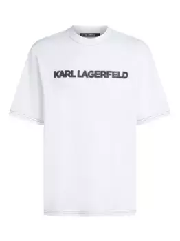 Футболка с контрастной строчкой KARL LAGERFELD, белый