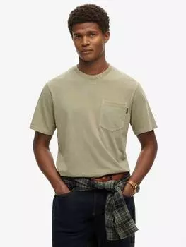 Футболка с контрастной строчкой Superdry, цвет Washed Grey