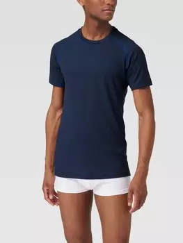 Футболка с контрастными полосками Mey, темно-синий