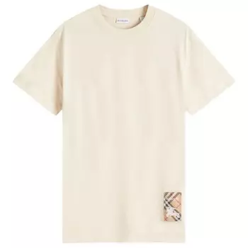 Футболка с контрольной биркой Burberry, цвет nutmeg
