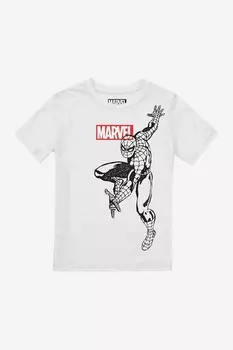 Футболка с контуром «Человек-паук» для мальчиков Marvel, белый
